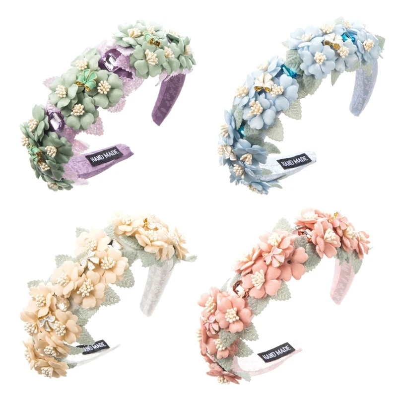 

Fashionable Headpiece with Flower Headwear Make a tatement Headdress Hairband Hairpieces Suitable for Various Hairstyles