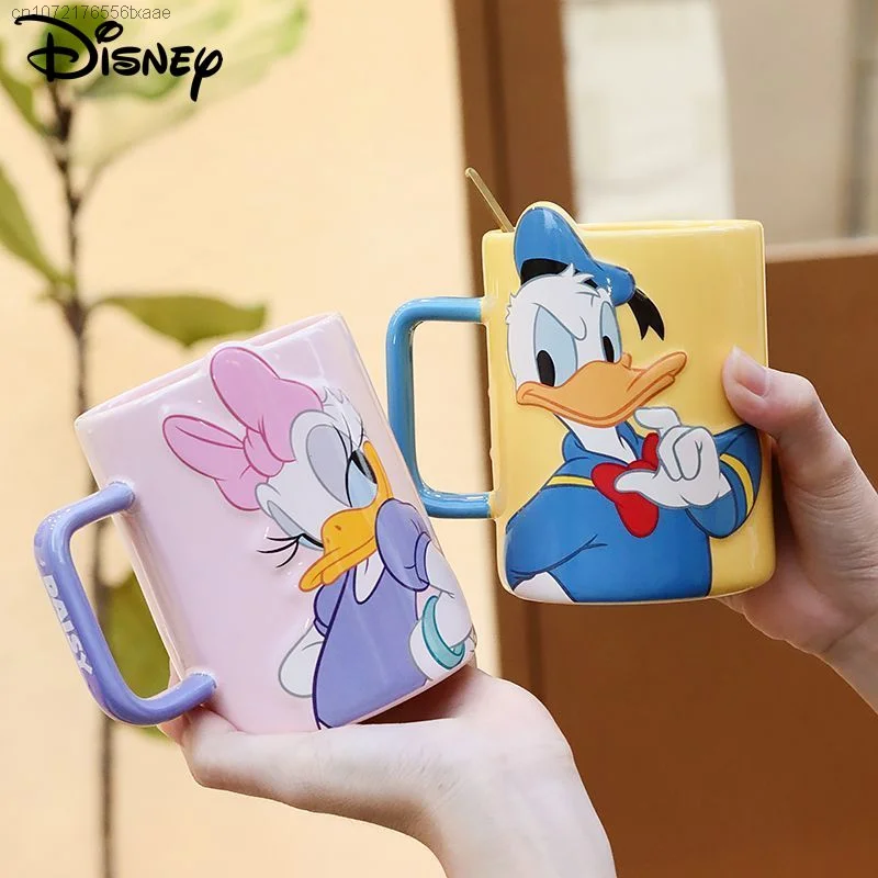 Kawaii Disney Anime Hobby Mickey Mouse Donald Duck Ceramic Mug Office Bulk  Coffee Cup Water Cup Gift for Girlfriend - AliExpress