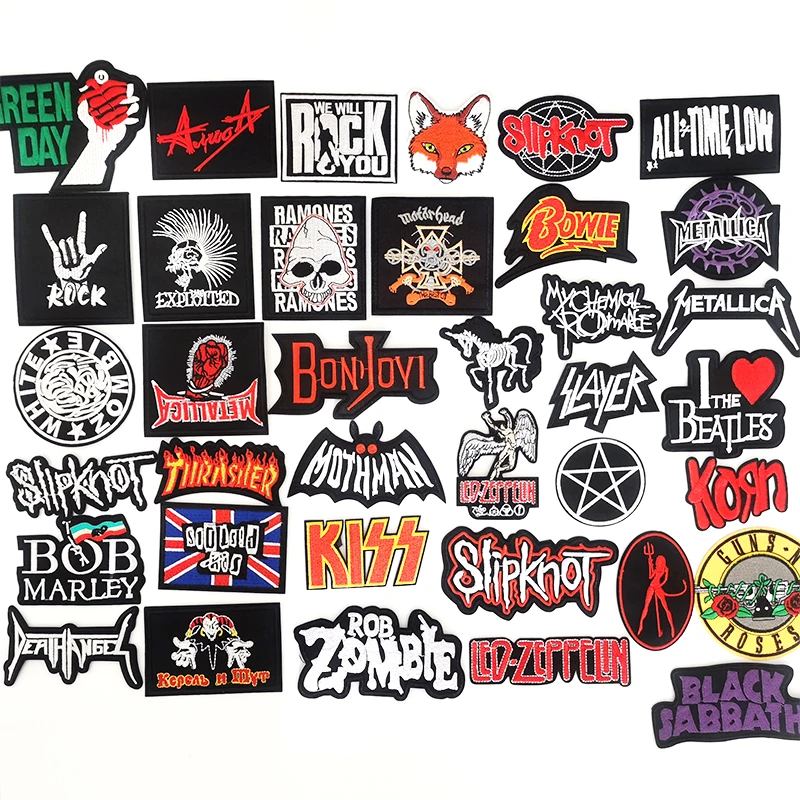 Clothing-Accessories-Patch-Letters-Black-And-White-Custom-Badges ...