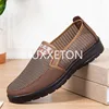 Men Mesh Breathable Vulcanized Shoes Summer New Fashion Non Slip Comfortable Soft Sole Breathable Black Casual Sports Shoes 4