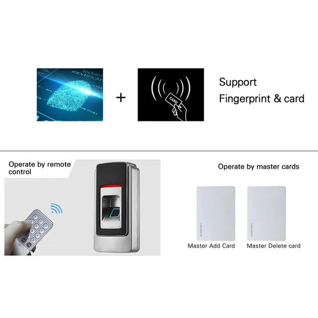 RFID access control controller IP68 waterproof fingerprint access control machine Wiegand 26 fingerprint reader anti-vandalism 3