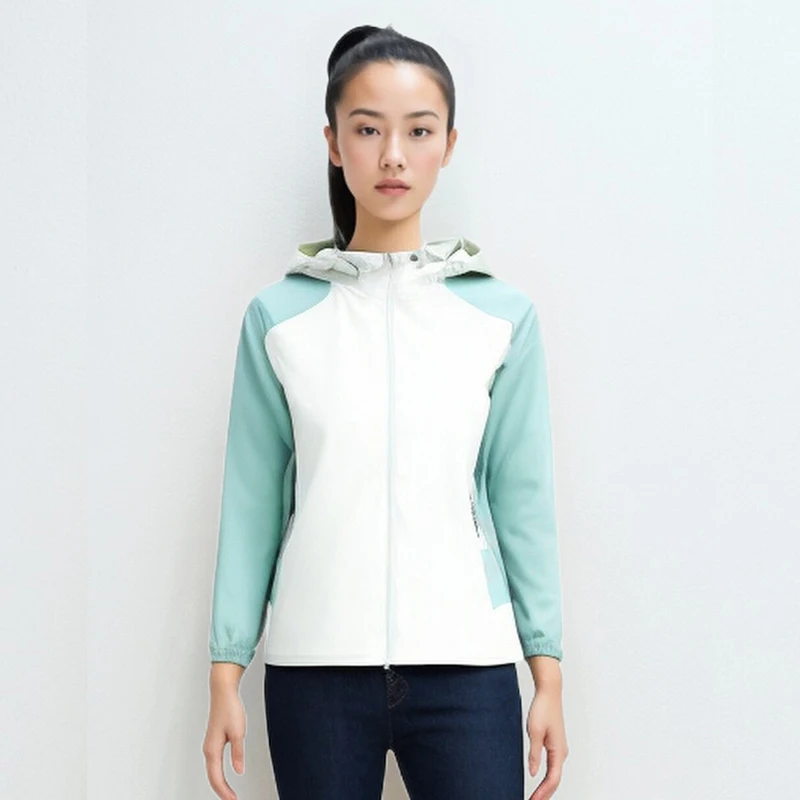 Hiking Windbreaker Women Climbing Fishing Waterproof Jacket Outdoor Sun Protection Elasticity Coat Removable Hat Clothes JNLN