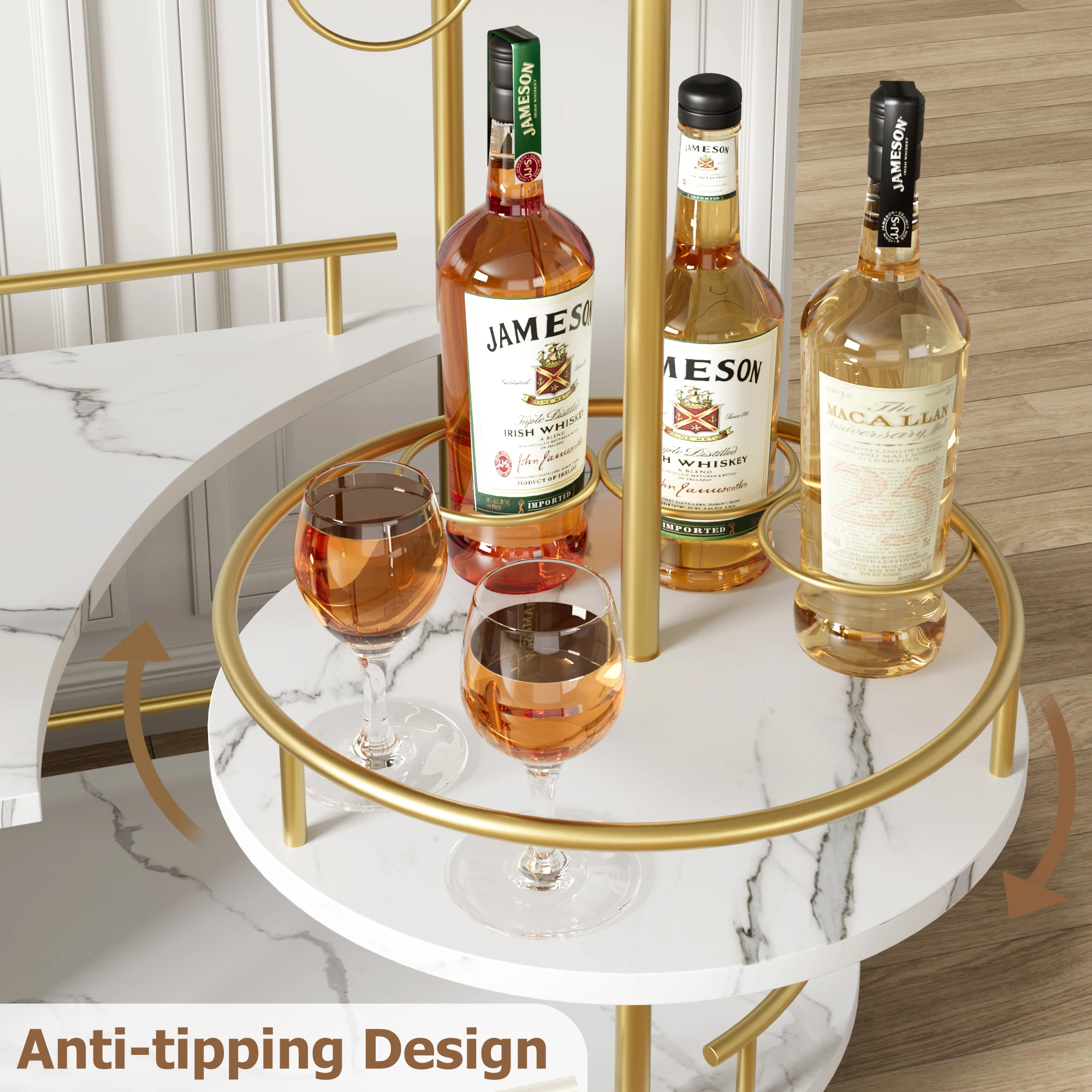 Twister Gold Bar Cart image 9