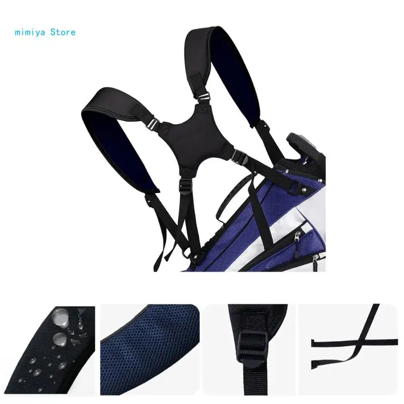 

Golf Bag Straps Double Shoulder Adjustable Strap Backpack Strap Golf Accessories