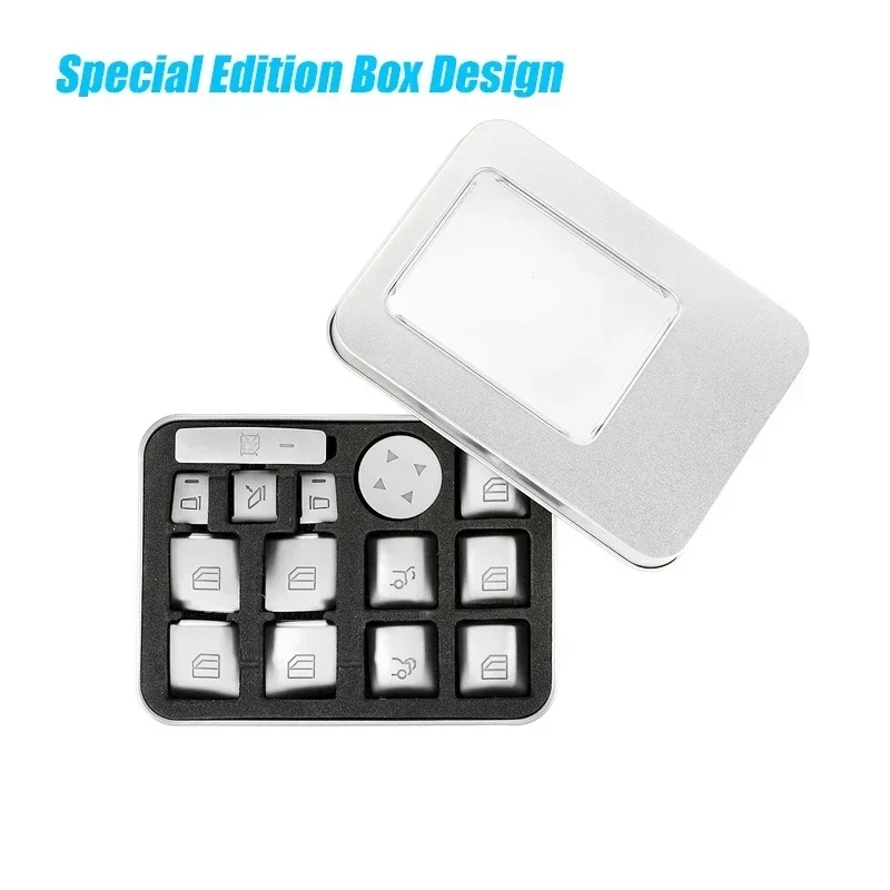 For Mercedes Benz CLA 180 200 GLA 180 200 2013 2014 2015 2016 2017 2018 2019 14x Car Parts Window Switch Button Repair Stickers