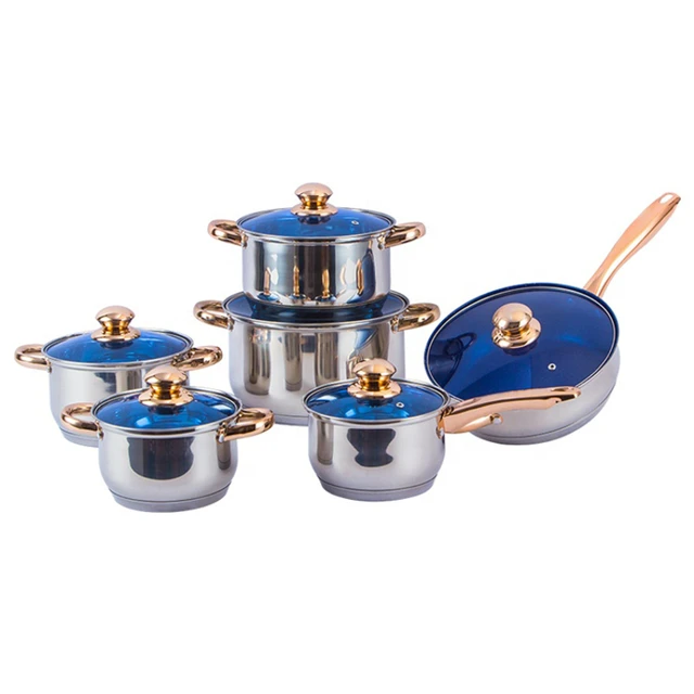 Wholesale Blue Marble Coating Stainless Steel Pots and Pans Nonstick  Casserole Cookware Set Cook Pot Set - China Cookware and Cookware Set price