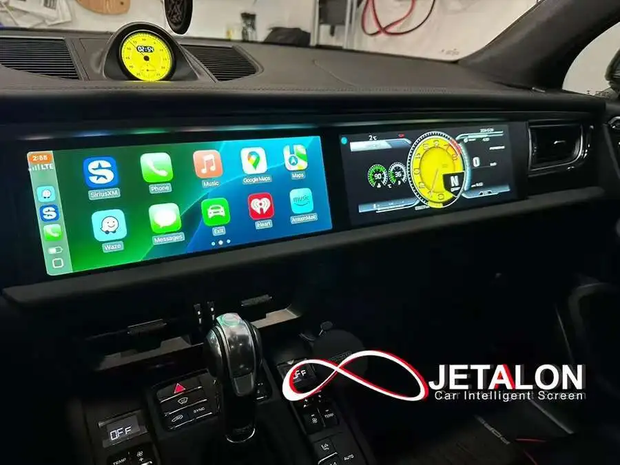 12.3+12.3inch Dual Android Screen For Porsche Macan 2011-2017 2din Car GPS Multi