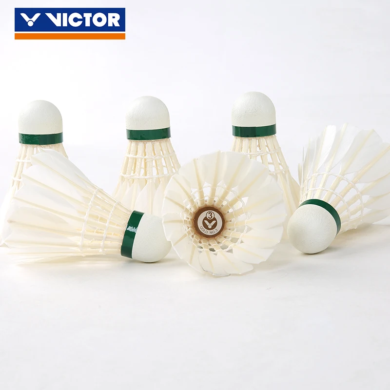 Original Victor Badminton Shuttlecock Gd3 High Level Gold For Tournament Shuttlecocks Feather Shuttlecock Ball 12pcs/tube