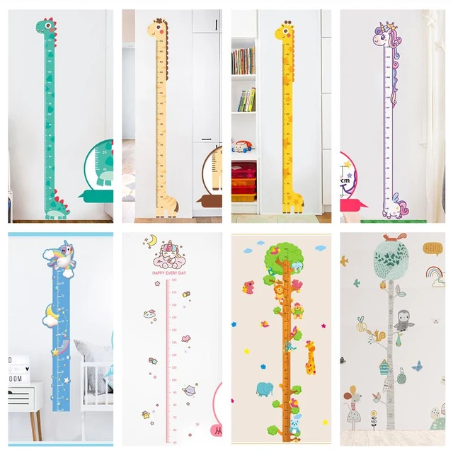Autocollants de tableau de croissance de hauteur en bois Decoratins  décalcomanie de règle de mesure de mur pour les accessoires de Photo d' adulte d'école de croissance d'enfants