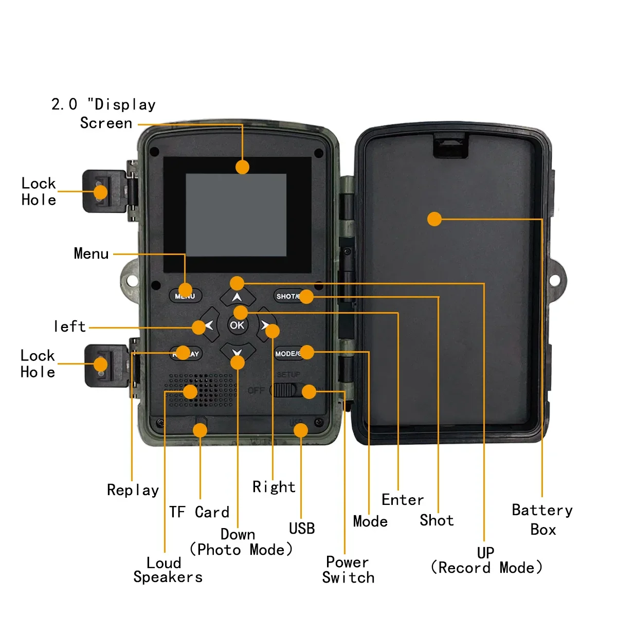 PR4000 Wifi Wildlife Scouting Tracking Camera Bluetooth 1080P 32MP Infrared Night Vision 2.0 inch LCD Wild Trail Photo Hunt