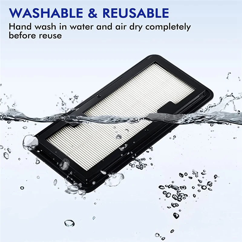 2Pcs Washable Replacement Hepa Filters for SAMSUNG Jet Bot AI+ and Jet Bot+ Vacuum Cleaners,Fit for VR30T85513W/AA Robot
