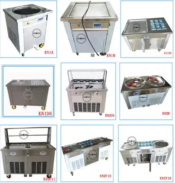 Electric Thailand Rolled Fried Ice Cream Machine Stainless Steel Fry Ice Cream Roll Making Machine Hot Sale 5