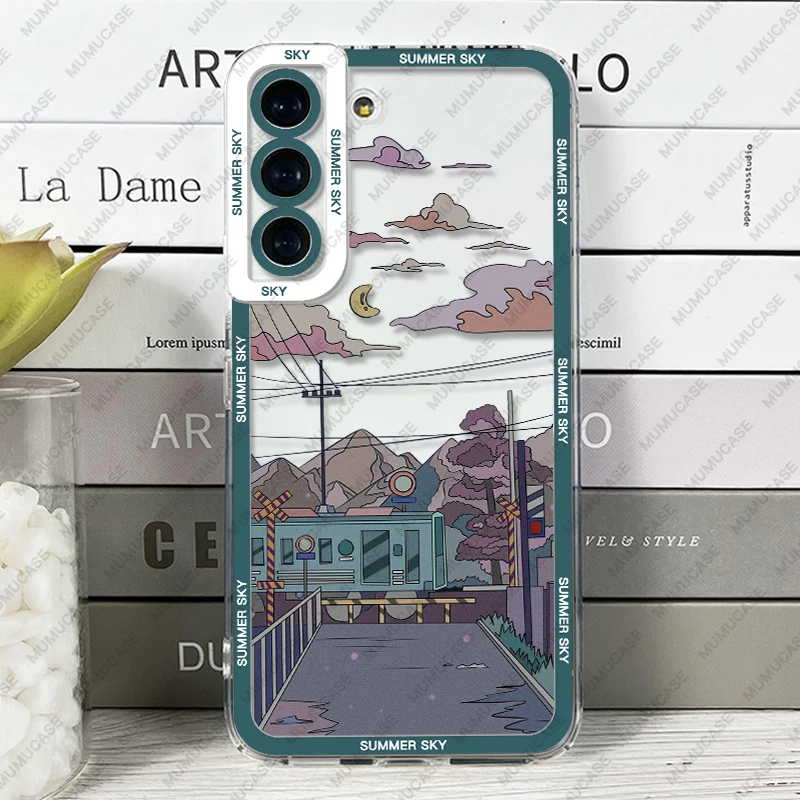 thumbnail image 1 of Summer Sky Case For Samsung Galaxy S24 S20 S21 S22 S23 Plus FE Ultra Soft Cover, 1 of 5