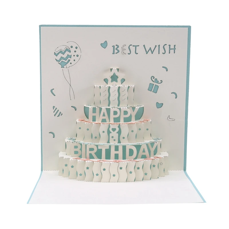 

Открытка на день рождения, поздравительная открытка, пустые бумажные 3D винтажные пригласительные буквы ручной работы, конверты на заказ