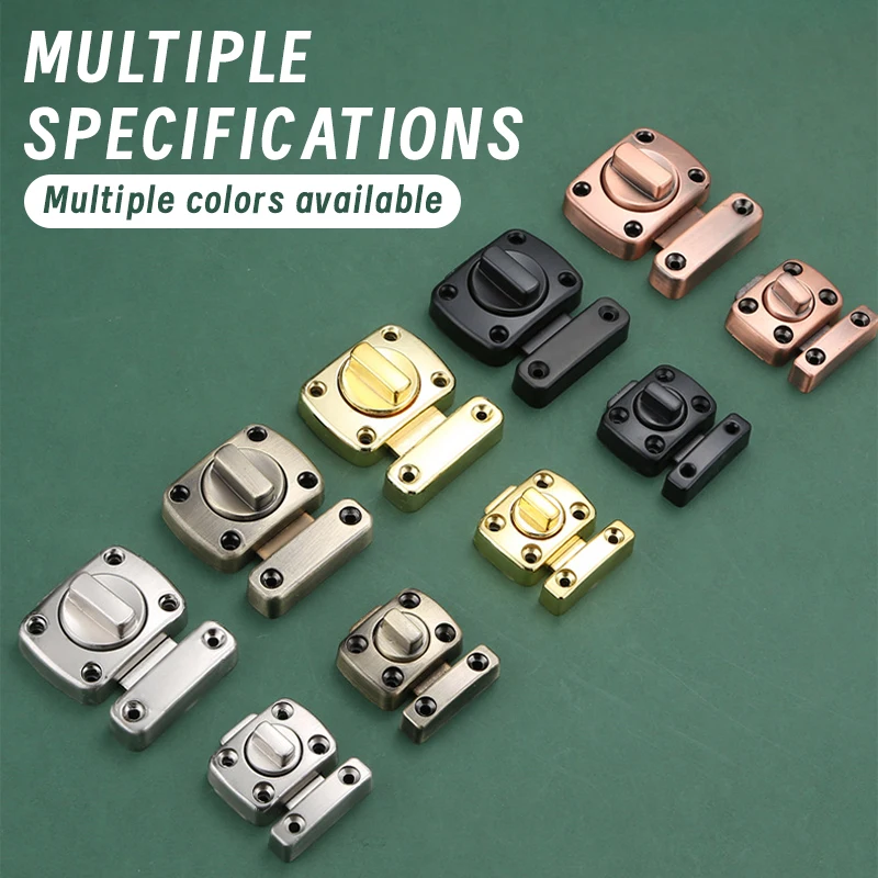 Home Security Latch Rotate Bolt Latch Gate Latches Door Slide Lock Twist Rotating Barrel Lock door latch Bathroom Toilet Door