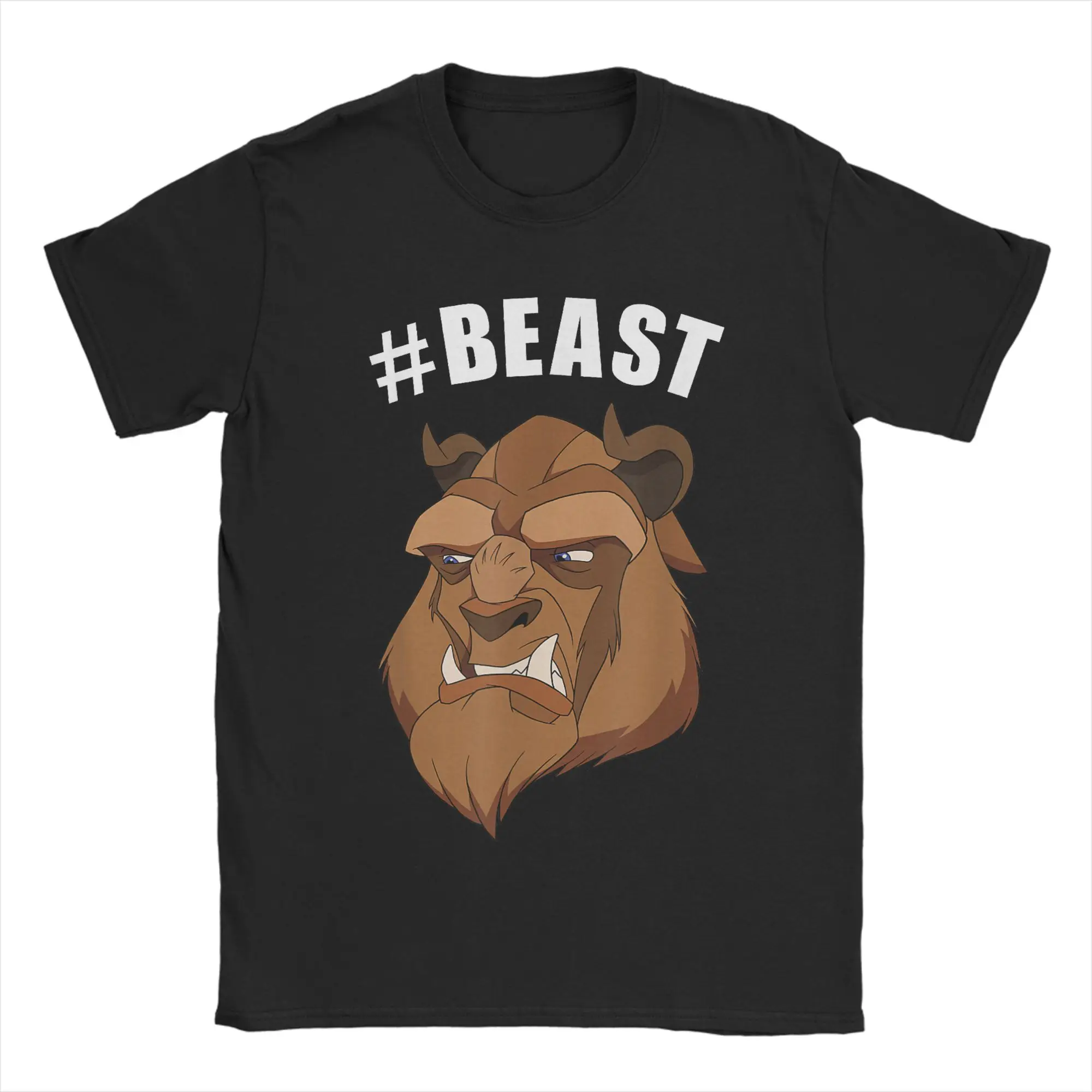 Die Schöne und Das Biest Hashtag Beast Männer T Shirts Lustige T-shirts Kurzarm O Neck T-Shirt Reine Baumwolle Plus Größe Kleidung