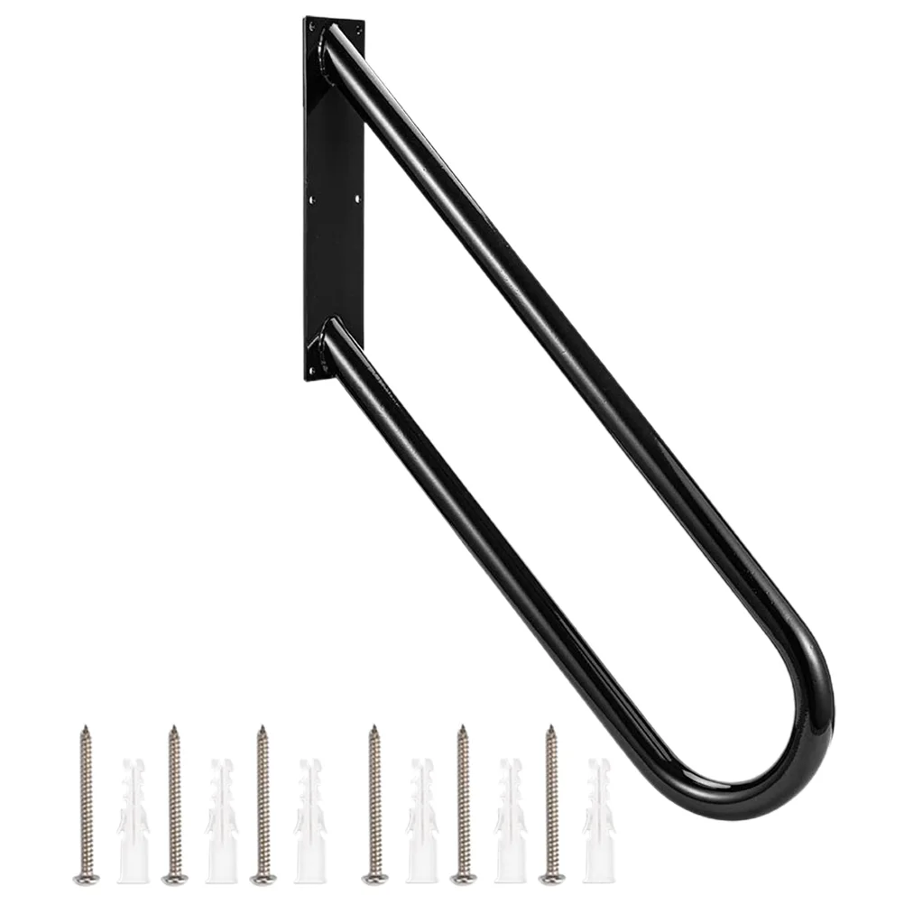 

Hand Rail for Stairway Safety Grab Bar Toilet Handrails Garage outside Steps Iron Wall Mount