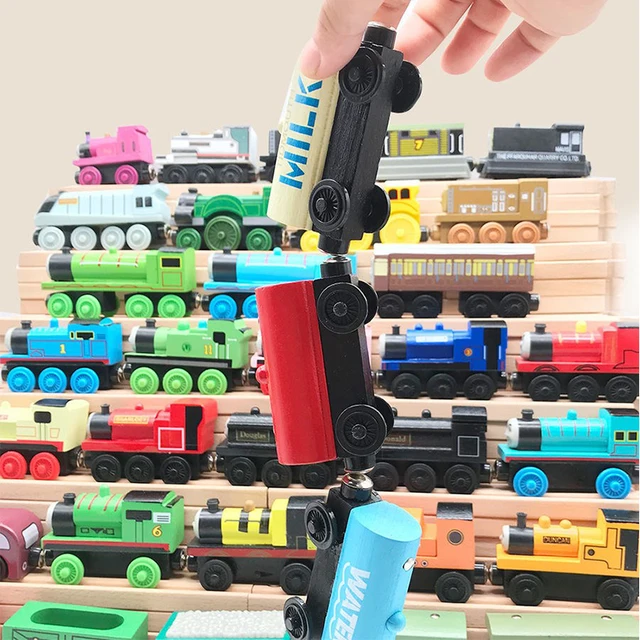 Thomas and Friends Toy Wooden Train Toys Magnetic Connectable Track Trains Toys for Boy Girls Baby Educational Toy 2