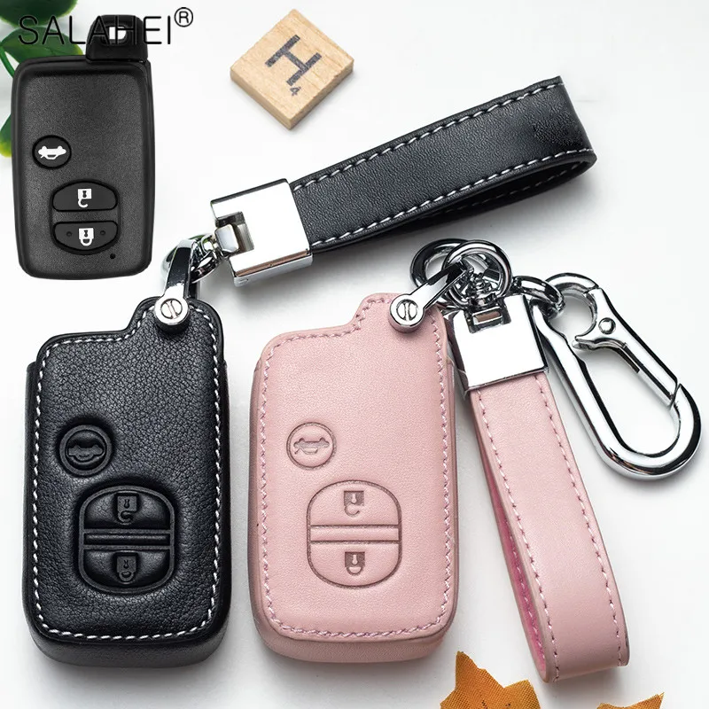 

Leather Car Smart Remote Key Fob Case Full Cover Bag Protector Holder Shell For Subaru Foreste XV Keyless Keychain Accessories