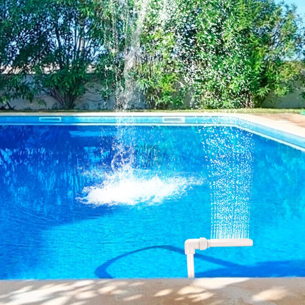 Water Fountain Swimming Pool Waterfall Adjustable Fountain Kit Outdoor Swimming Pool Fish Pond Waterfall Maker Easy To Install Accessories