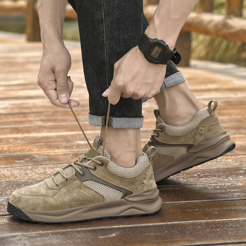 Herren Freizeitschuhe Aus Leder, Leicht Und Atmungsaktiv_voghion.com