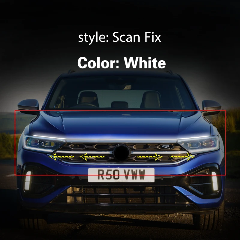 1個ledスキャン開始フォグライトストリップvwフォルクスワーゲンtroc t