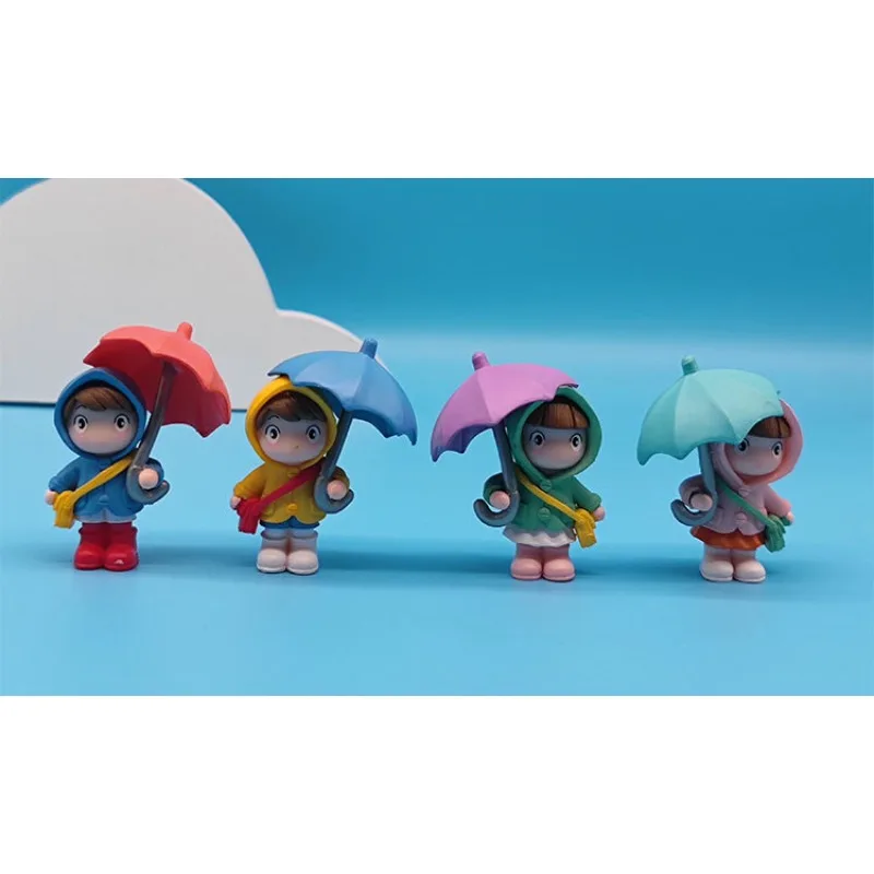 1PCS Cute Umbrella Couple Car Interior Decoration Action Figures Auto Rearview Mirror Dashboard Ornaments for Car Accessories