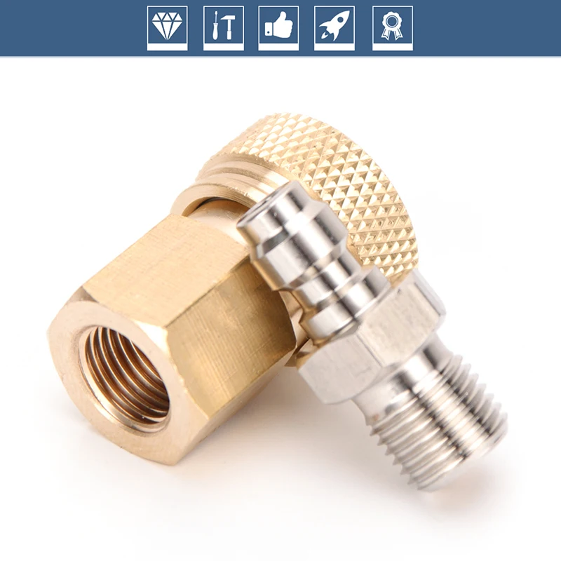 BSPP M10 NPT Thread Plug Connectors 8mm Filling Head Quick Disconnect Air Refilling Coupling Quick Release Fittings Socket quick connect fittings air pump parts 2pcs