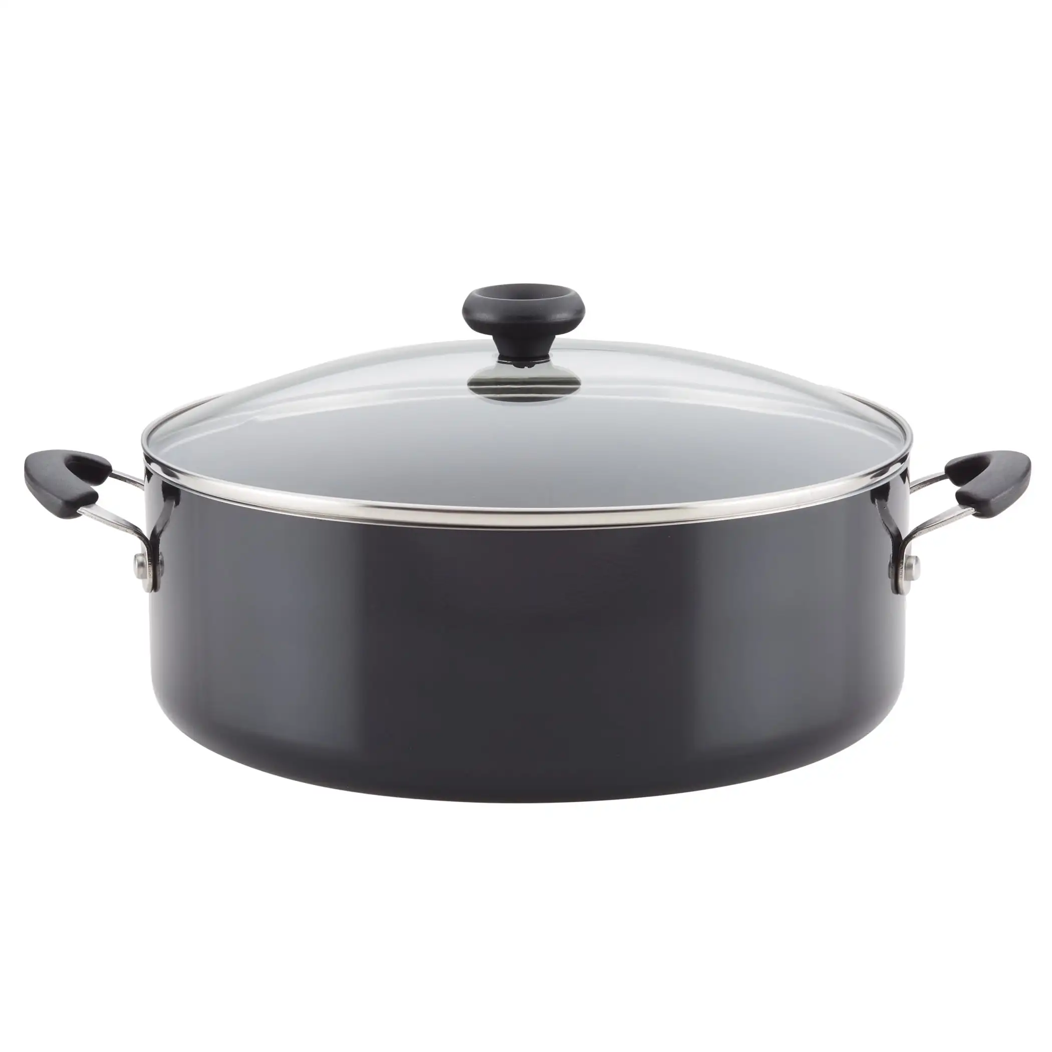 

Farberware 8-Quart Easy Clean Aluminum Nonstick Stockpot, Black