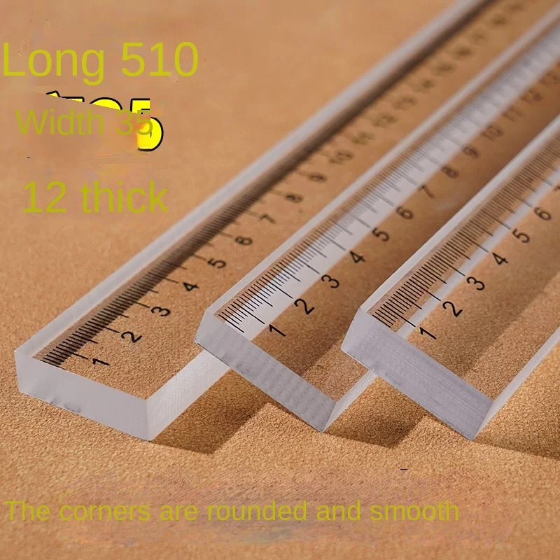 Straight Ruler Self-defense Ruler PC Endurance Board Material The Same Ruler Is Legal Portable Extra Hard Thickened 510x35x10mm 3