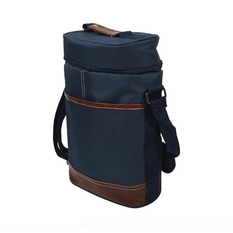 Cooler Bag for 2 Bottles Wine Bag Portable Bucket Carrier with Ice Champagne Picnic Pack Travel Carrier Wine Cooler Totes