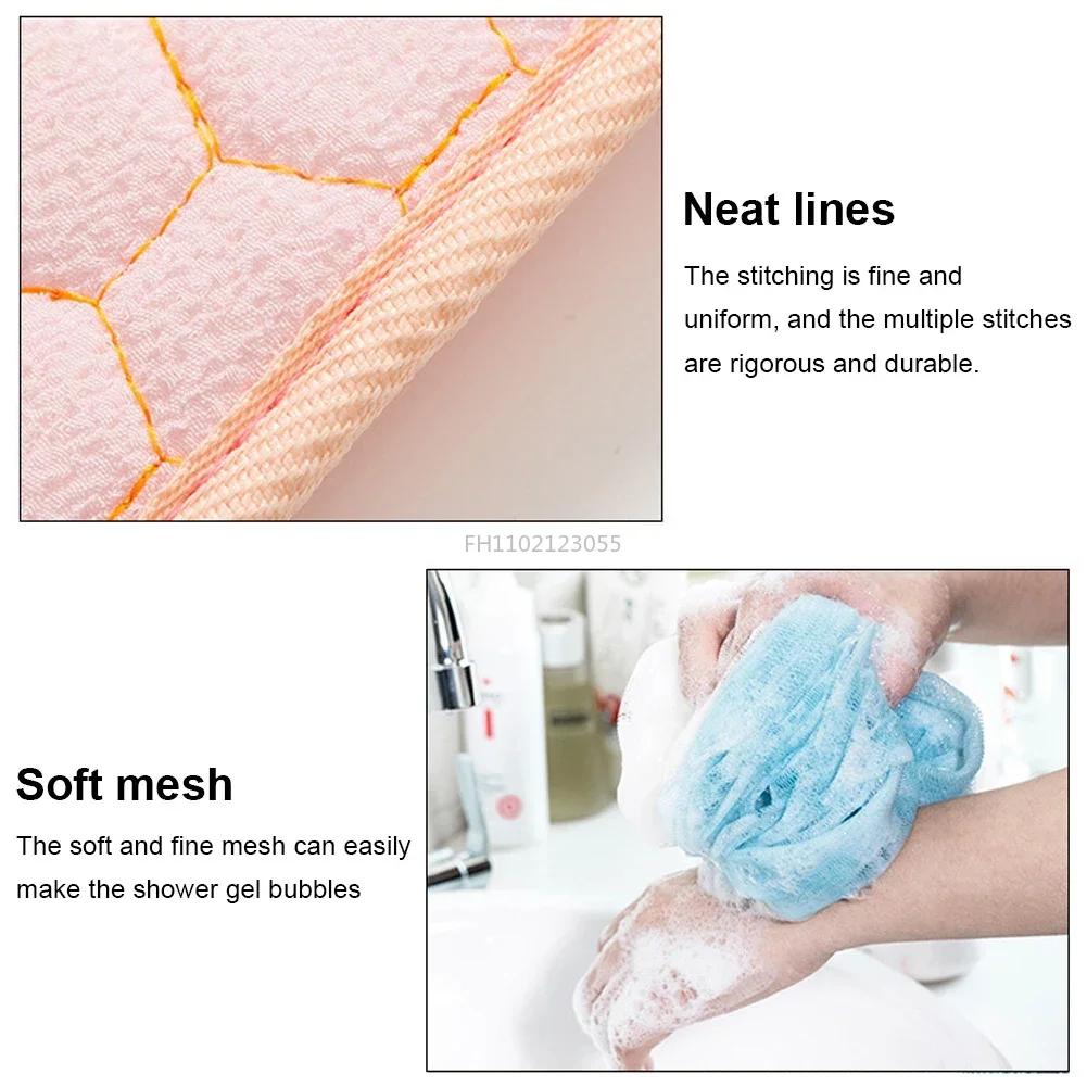 3pcs/set Body Cleaning Washcloth Bath Gloves Brush Home Bath Shower Ball Back Scrubber Set Exfoliating Skin Towel Bath Gloves