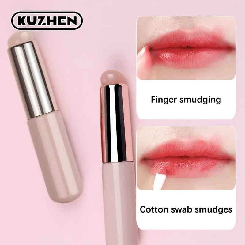 

Silicone Lip Brush Angled Concealer Makeup Brush Tool Portable Round Head Like Fingertips Q Soft Lipstick Brush Concealer Brush