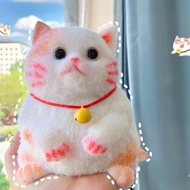Big Kitty Cat Taba Squeeze Silicone Handmade Squeeze Toy Super Big Cat Fuzzy Kitten Mochi Toy Hand Relax Stress Release Gift 6