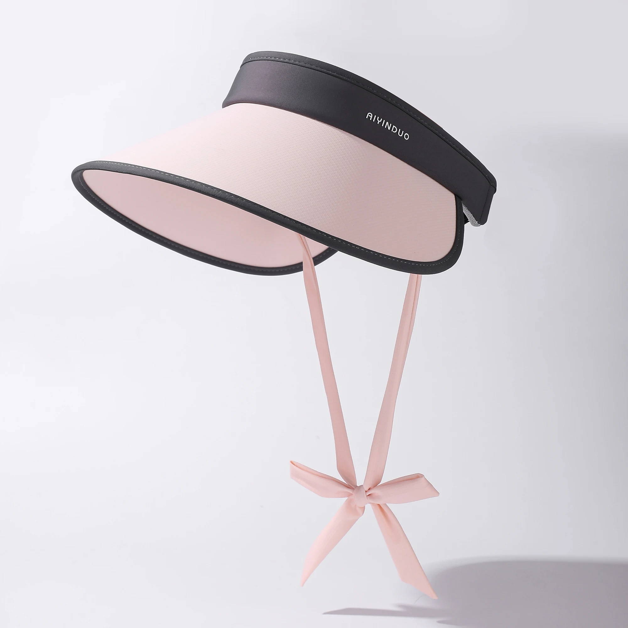 Big head sunshade hat, women's UV protection double-sided ice silk large brim empty top hat for summer, outdoor foldable sunscre