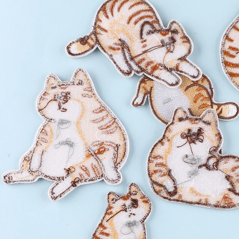 Süße Katze Bügeln Stickerei Patches für Kleidung Kinder Parches Termoadhesivos für Rucksäcke Hemd Jeans DIY Swe Reparatur Loch Patch – Detail 6