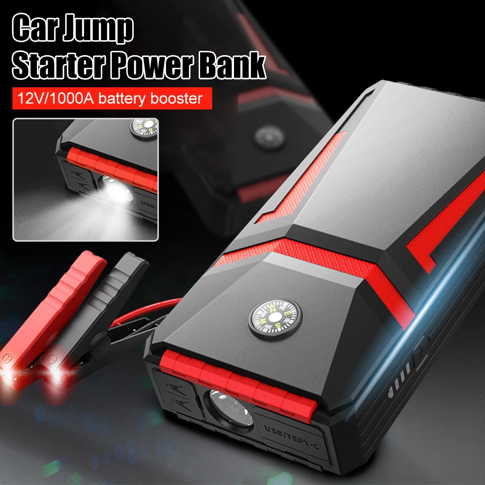 Car Battery Jump Starter 30000mAh Portable Power Bank Battery Booster With LED Flashlight Emergency Starter For Gasoline Diesel battery jump starter