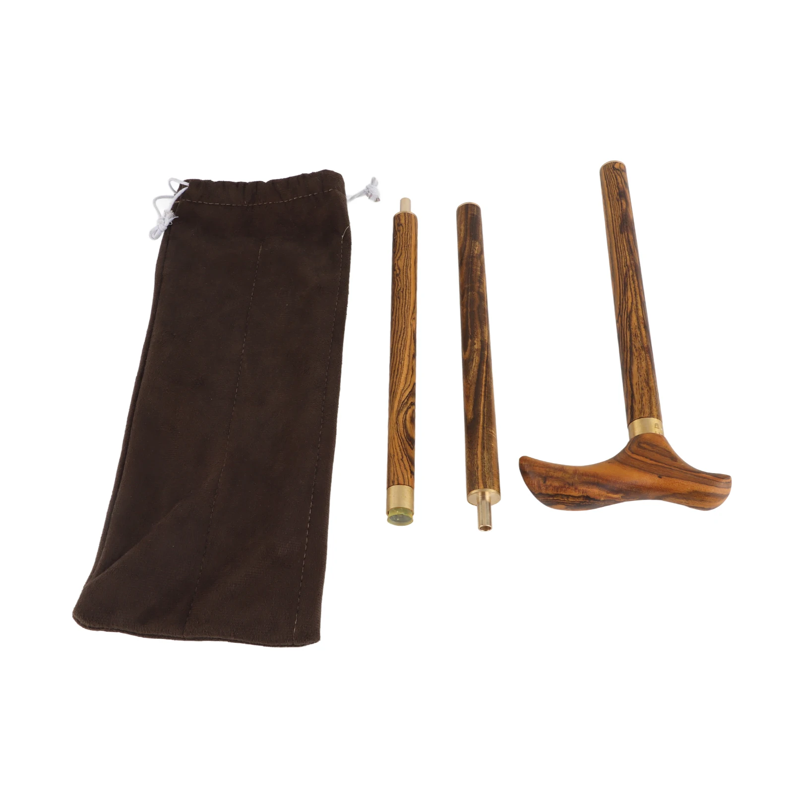 Elderly Walking Cane Wooden Walking Cane Professional Folding Walking Stick Ebony Wooden Cane with T Handle for Elderly Mobility