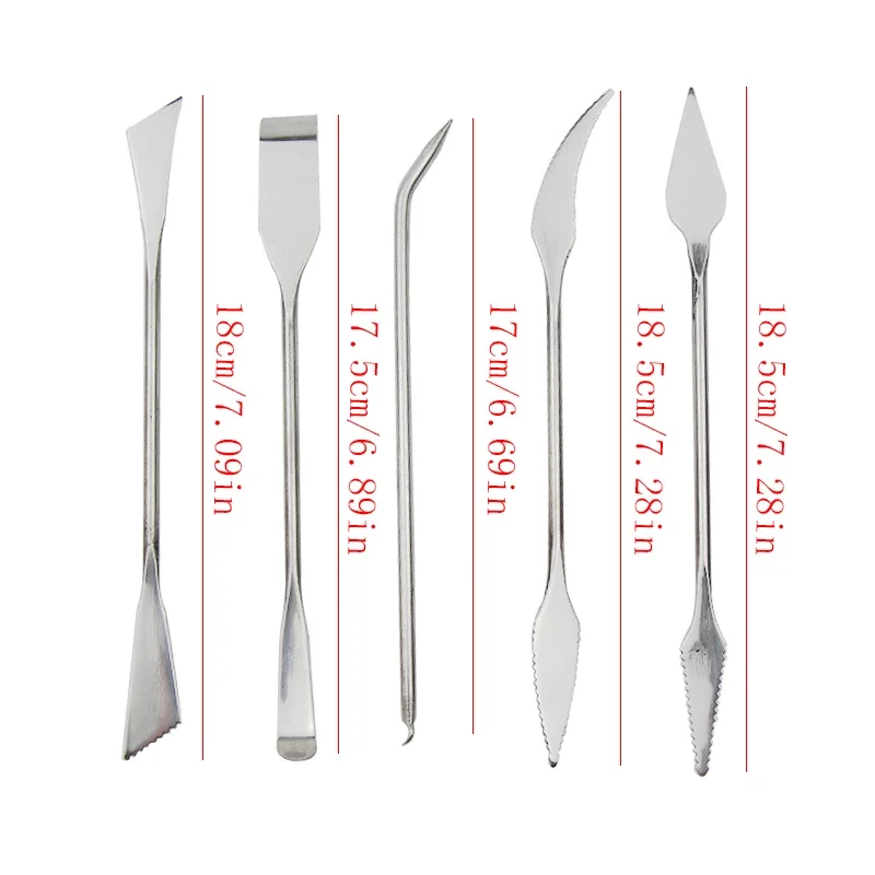 Stainless Steel 5Pcs Pottery Clay Carving Knives Ceramic Sculpting Tools Polymer