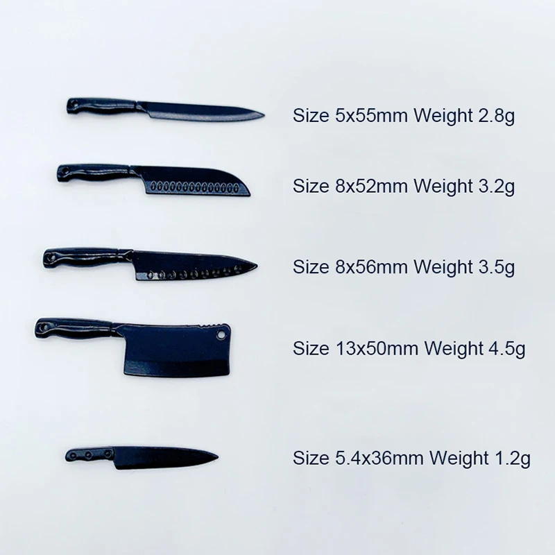 1/12 인형의 집 미니 칼 모델 인형의 집 주방 조리기구 액세서리 어린이 역할놀이 장난감