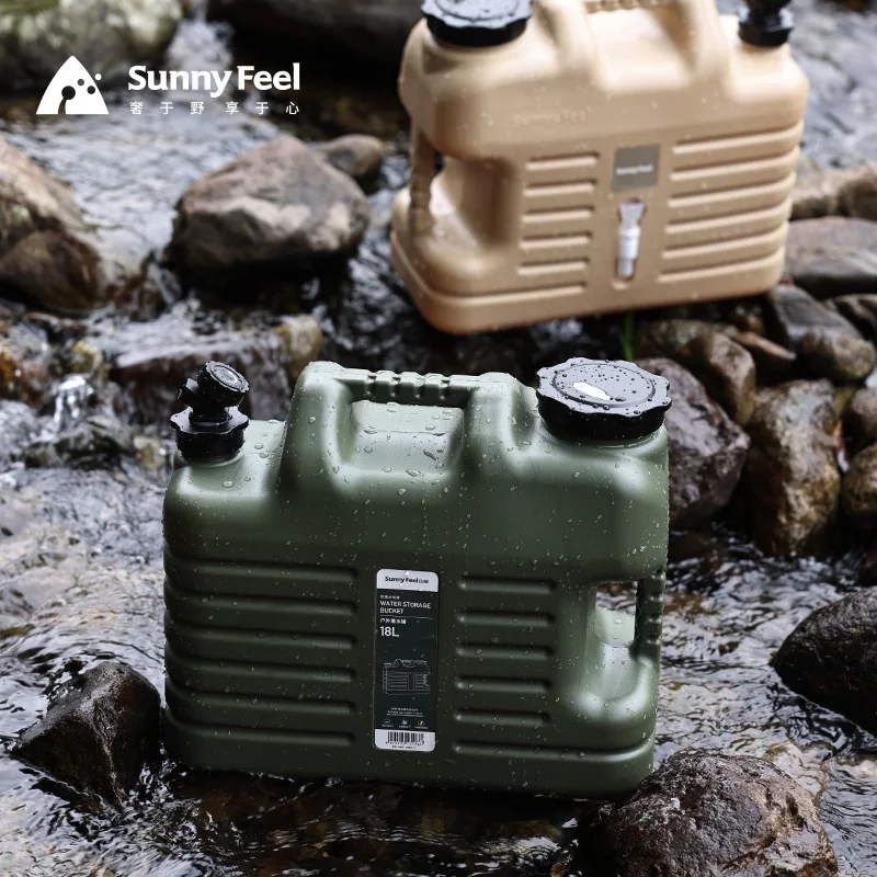 

18L Large Capacity Camping Water Storage Bucket Portable Car Water Carrier Tank with Faucet Outdoor Hiking Fishing Water Bucket