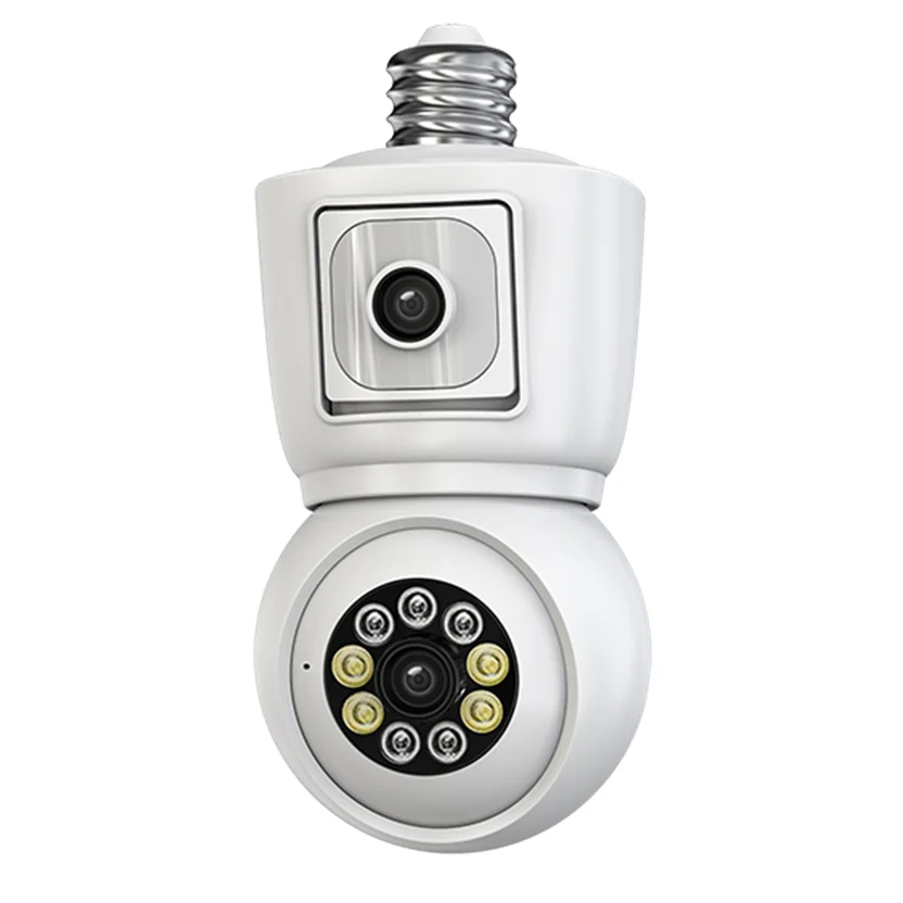 Smart WiFi Light Bulb Security Camera Dual HD Lens, E27 Connector 2.4Ghz Only, Wireless, Real-Time Video Monitoring 6