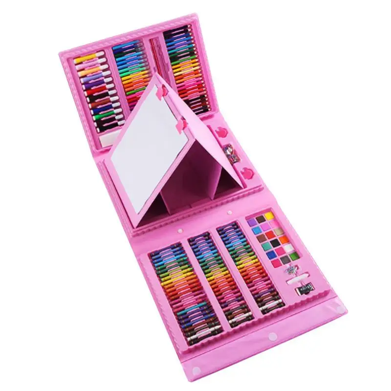Art Supplies Kit Oil Pastels Crayons Colored Pencils Markers 208pc