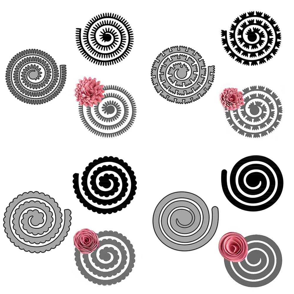 Metal Cutting Dies 24 Styles Scrapbook Embossing Circle Die Cuts Photo Album Cutter Paper DIY Craft
