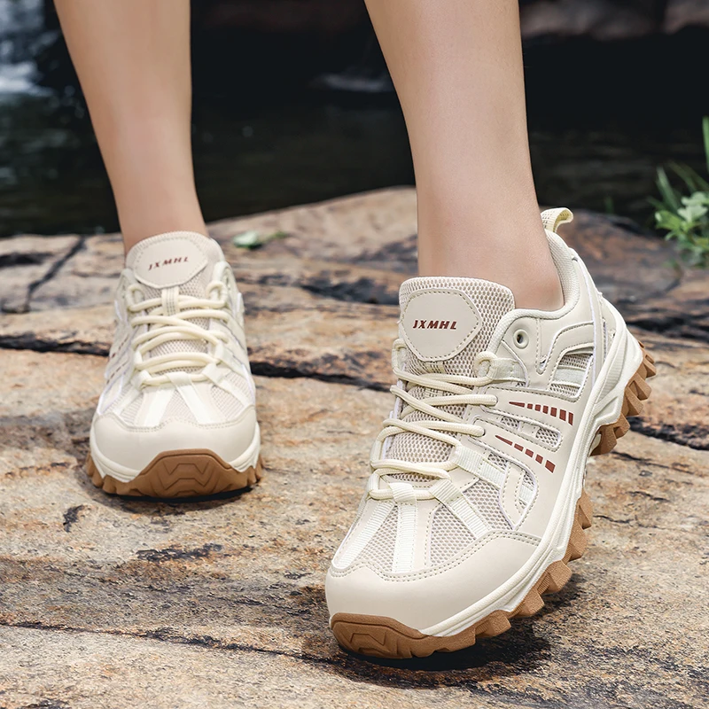 Unisex Hiking Shoes Women Outdoor Casual Shoes Breathable Mesh Men Walking Sneakers Female Trekking Footwear Fashion Climbing 3
