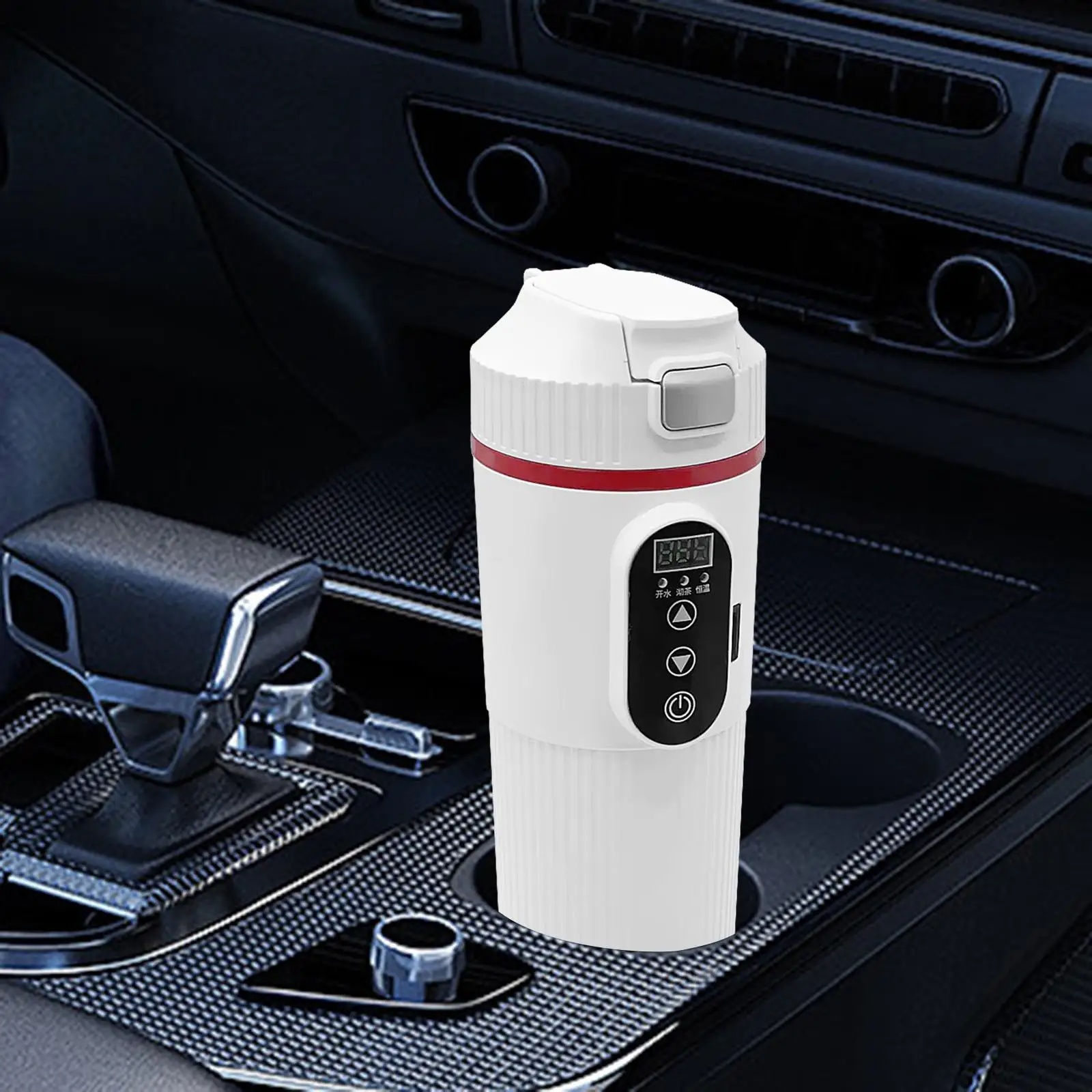 12V 24V 자동차 전기 주전자 휴대용 DC 전원 스테인리스 스틸 22x7cm