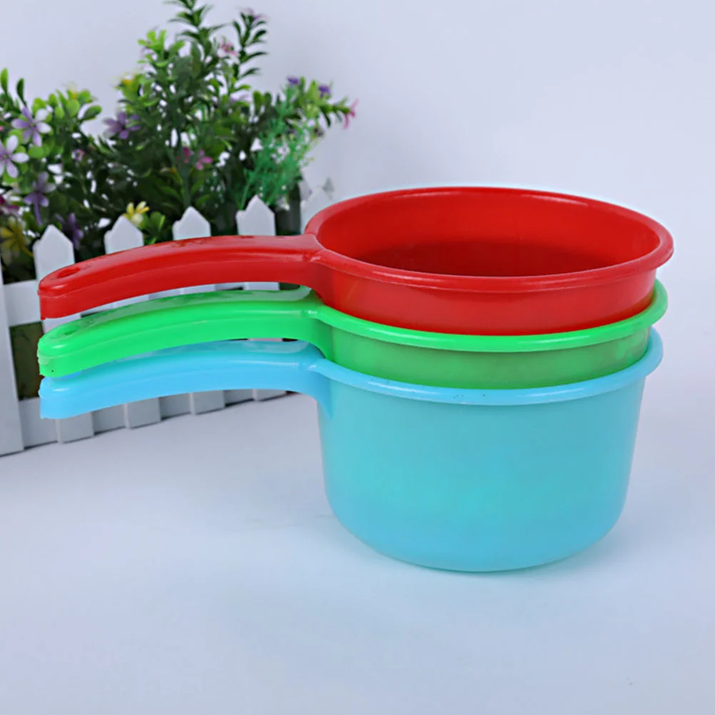 10 Pcs Spoon Red Bailer Baby Bucket Globes Plastic Gooseneck Household Water Scoop