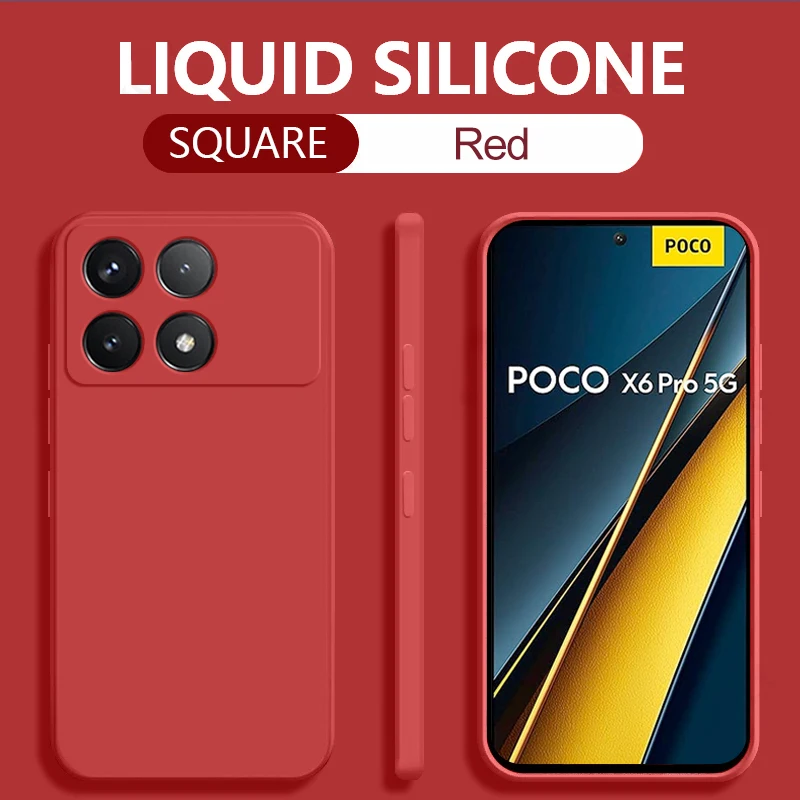 Liquid Silicone Soft Protective Phone Case for Xiaomi Poco X6 Pro/X6 5G