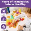 120pcs Assorted Toys Deluxe Pretend Food Value Play Kitchen Fruit Vegetable Food Jar Dessert Tableware Bottle Plastic Play Toys 6