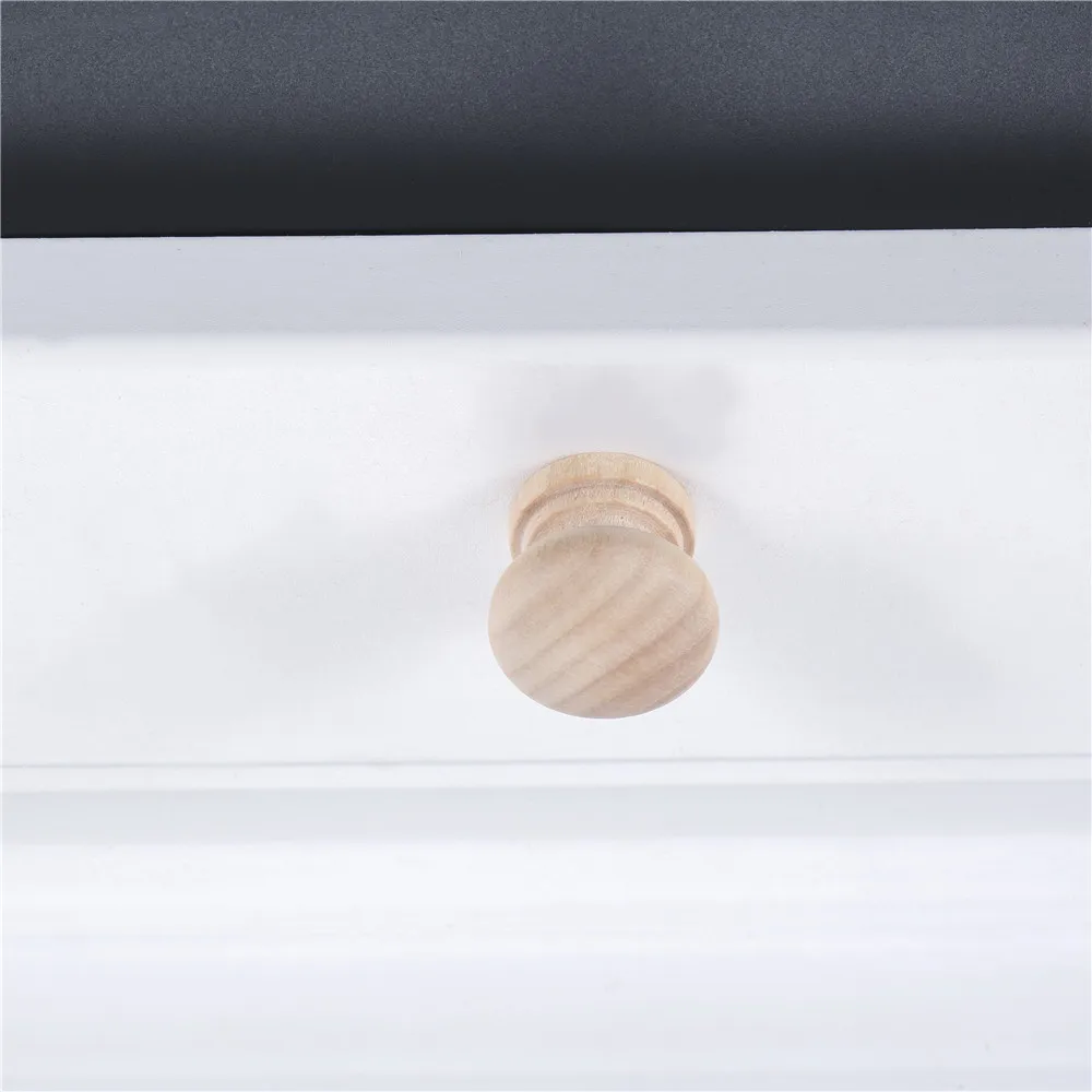 Solid Wood Mini Knob w/screw 24*22mm 0.94" Round Furniture Pull Mushroom-shape Handles 10pcs Unpainted Wooden